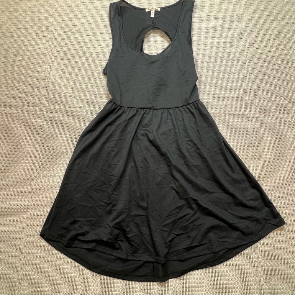 True Freedom Black Skater Open Back Flare Mini Skirt Dress - Juniors XL